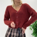 cardigan con bottoni glitter